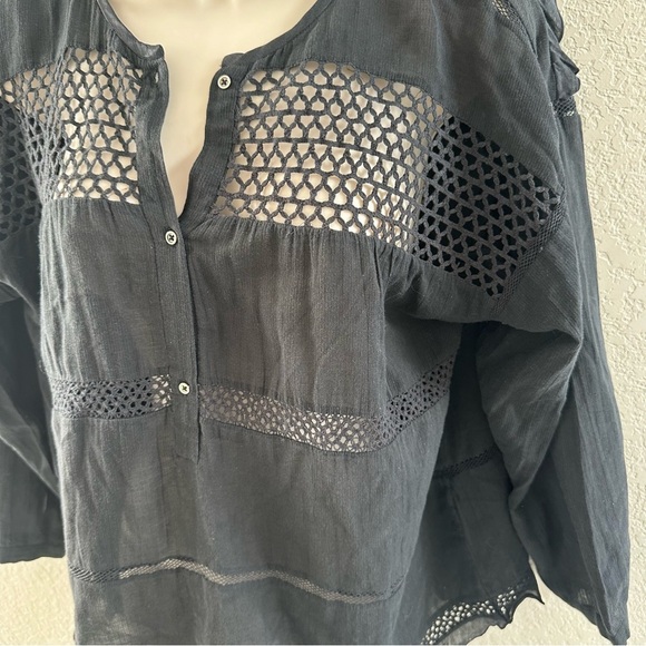 Isabel Marant Etoile Black Button Up Blouse - Picture 3 of 9